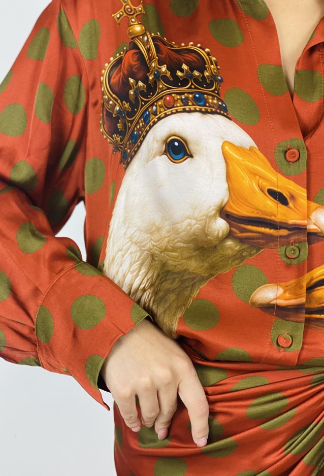 Souvenir camicia pois rosso  Rosso