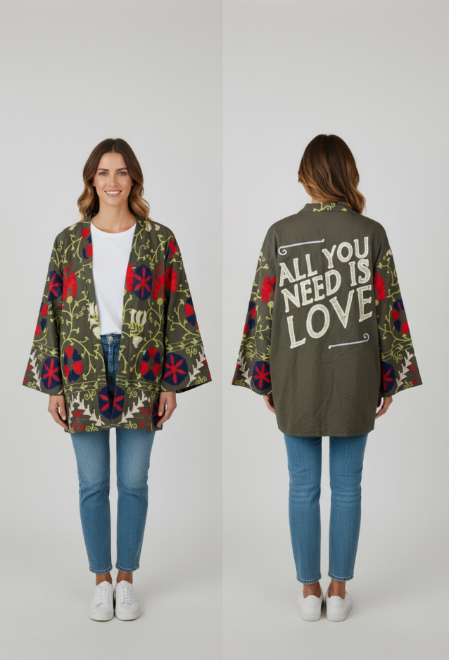 LULÙ lab kimono verde  Fantasia